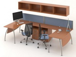 Кутові столи для персоналу Техно комплект 17