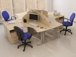 Офісні столи для персоналу Техно плюс комплект 05