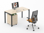 Прямой стол с мобильной тумбой Джет-П 01