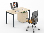 Прямой стол с мобильной тумбой Джет-П 02