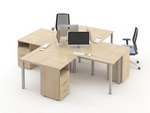 Комплект угловых столов для персонала Озон 15